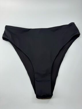 Skims Recycled Swim Mid Waist Bottom Onyx Large NWT